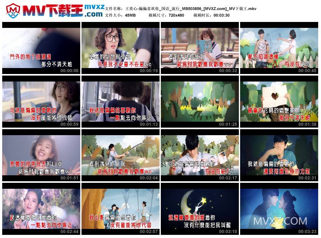 王奕心-偏偏喜欢你_国语_流行_MB503856